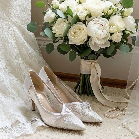 Custom bridal shoes